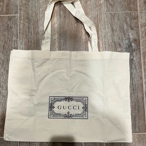 Gucci large linen reusable tote